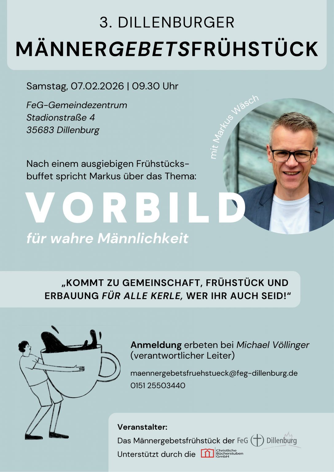 Männergebetsfrühstück @ FeG Dillenburg (kleiner Saal & Café)